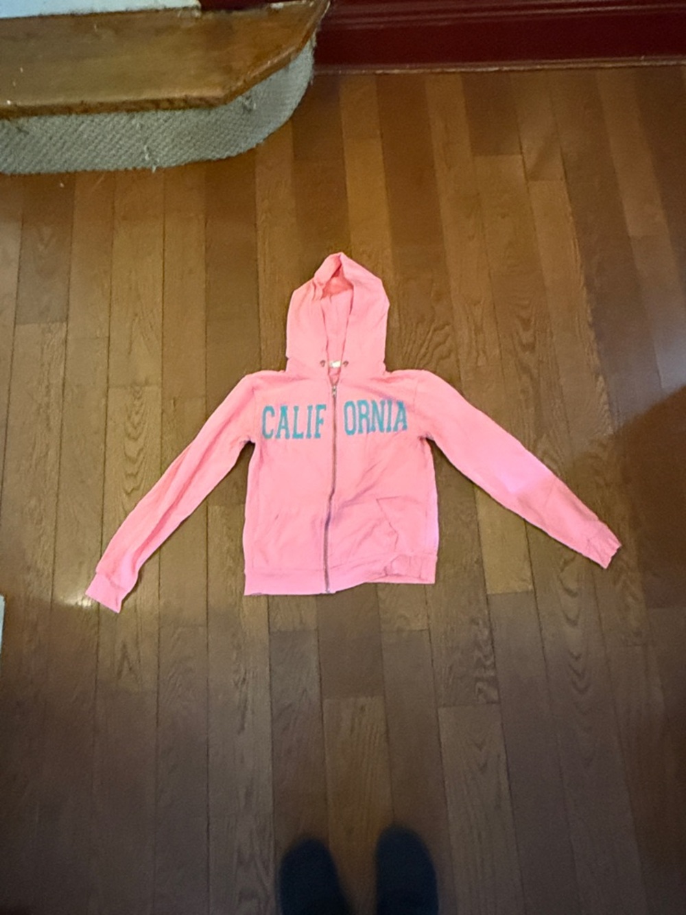 Forever 21 Pink "California" Zip Hoodie